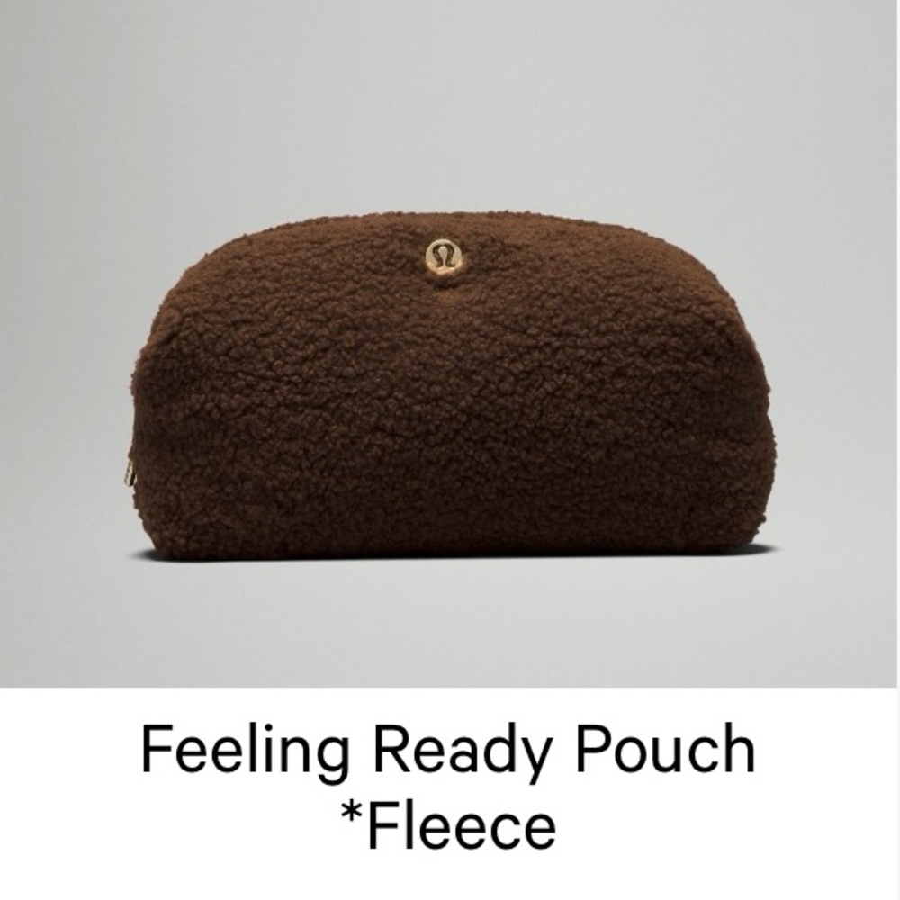lululemon athletica Brown Fleece Cosmetic Bag